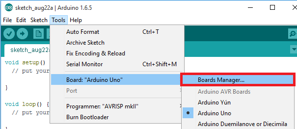 Arduino-boards-manager