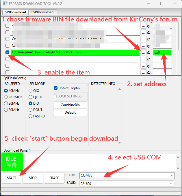 esp32 download tool