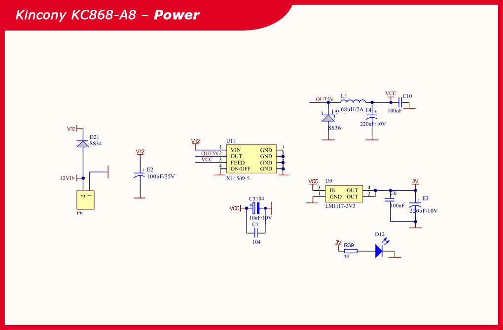 kc868-a8 power circuit